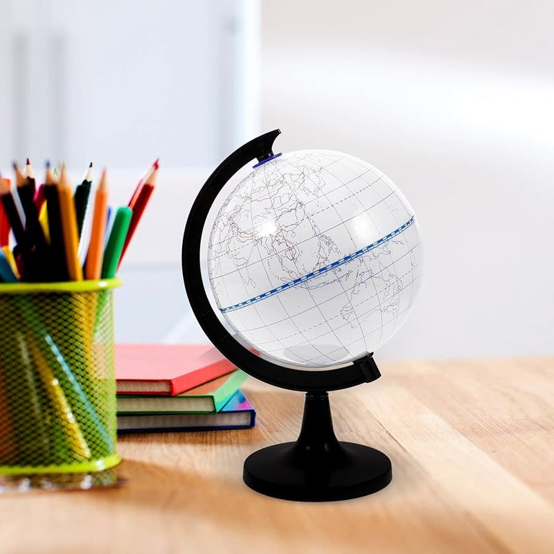 DIY Erasable Globe Coloring Kit 14.2cm Educational Craft for Adults Geography Learning - Image 5
